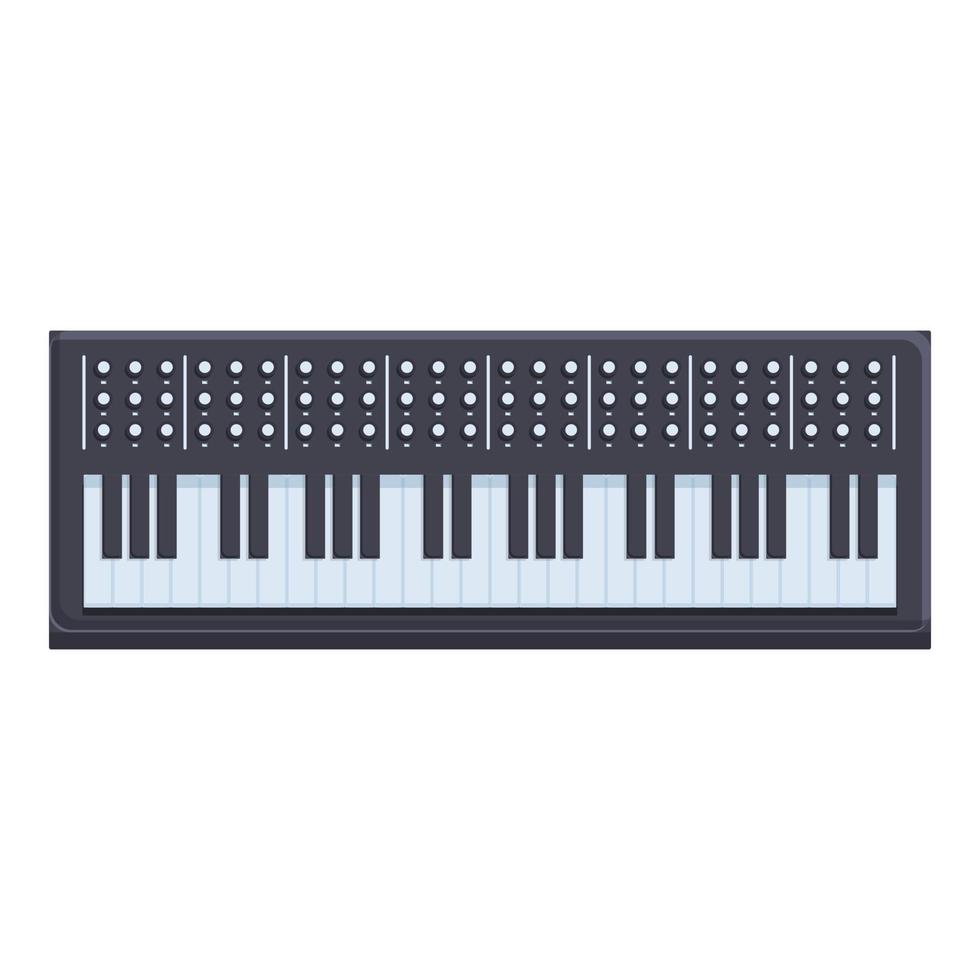 vecteur de dessin animé d'icône de synthétiseur de concert. clavier musical