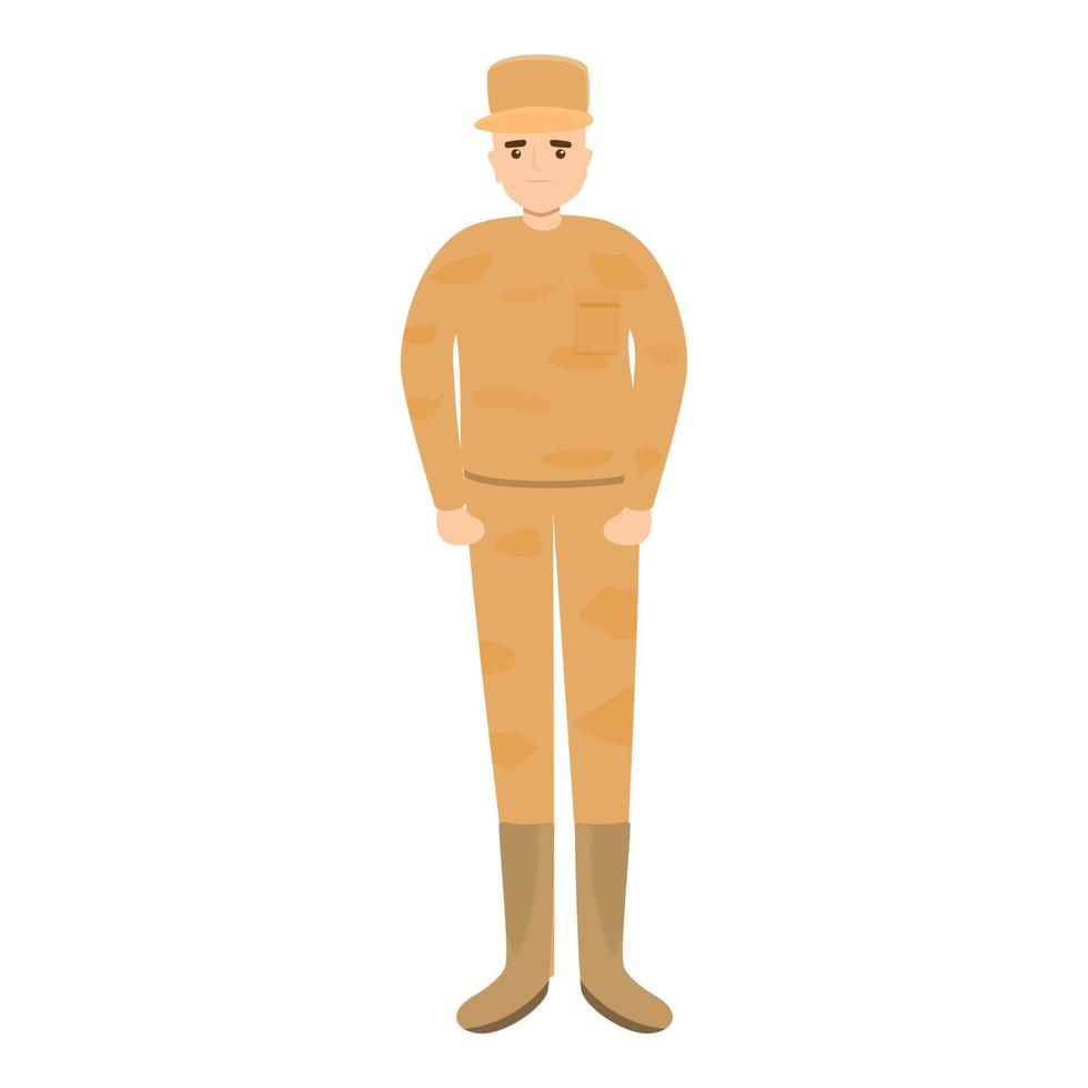 icône d'uniforme militaire américain, style cartoon vecteur