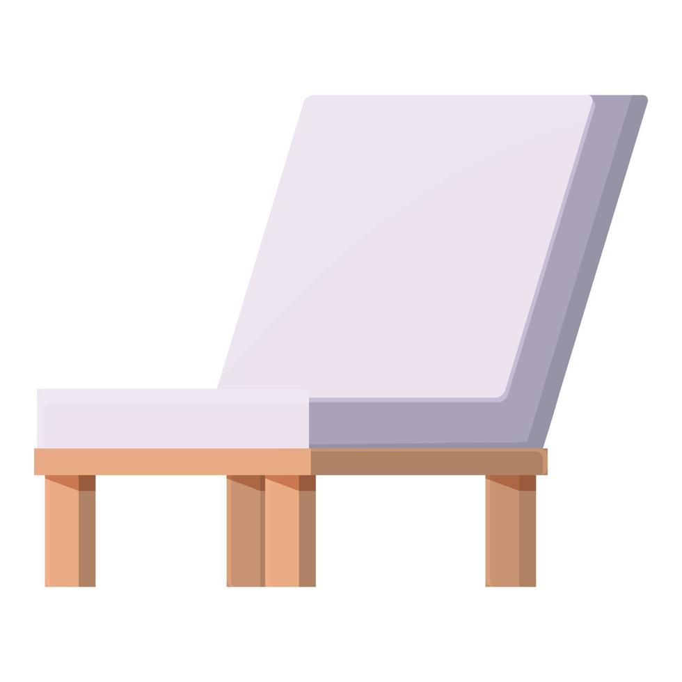 vecteur de dessin animé d'icône de chaise en bois textile. chaise de pique-nique douce