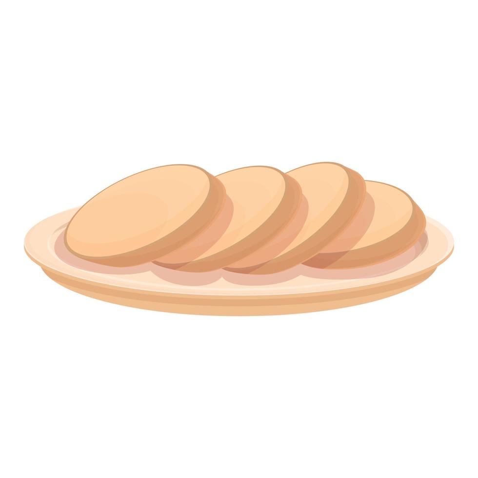 vecteur de dessin animé d'icône de foie gras de délicatesse. pâté de jambon