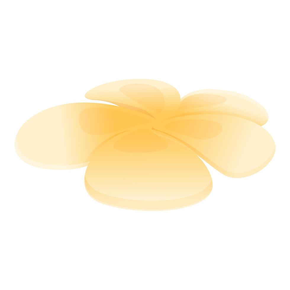 icône de plumeria fleur, style cartoon vecteur