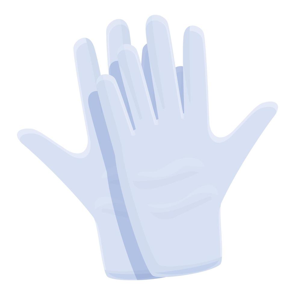 icône de gants médicaux de protection, style cartoon vecteur