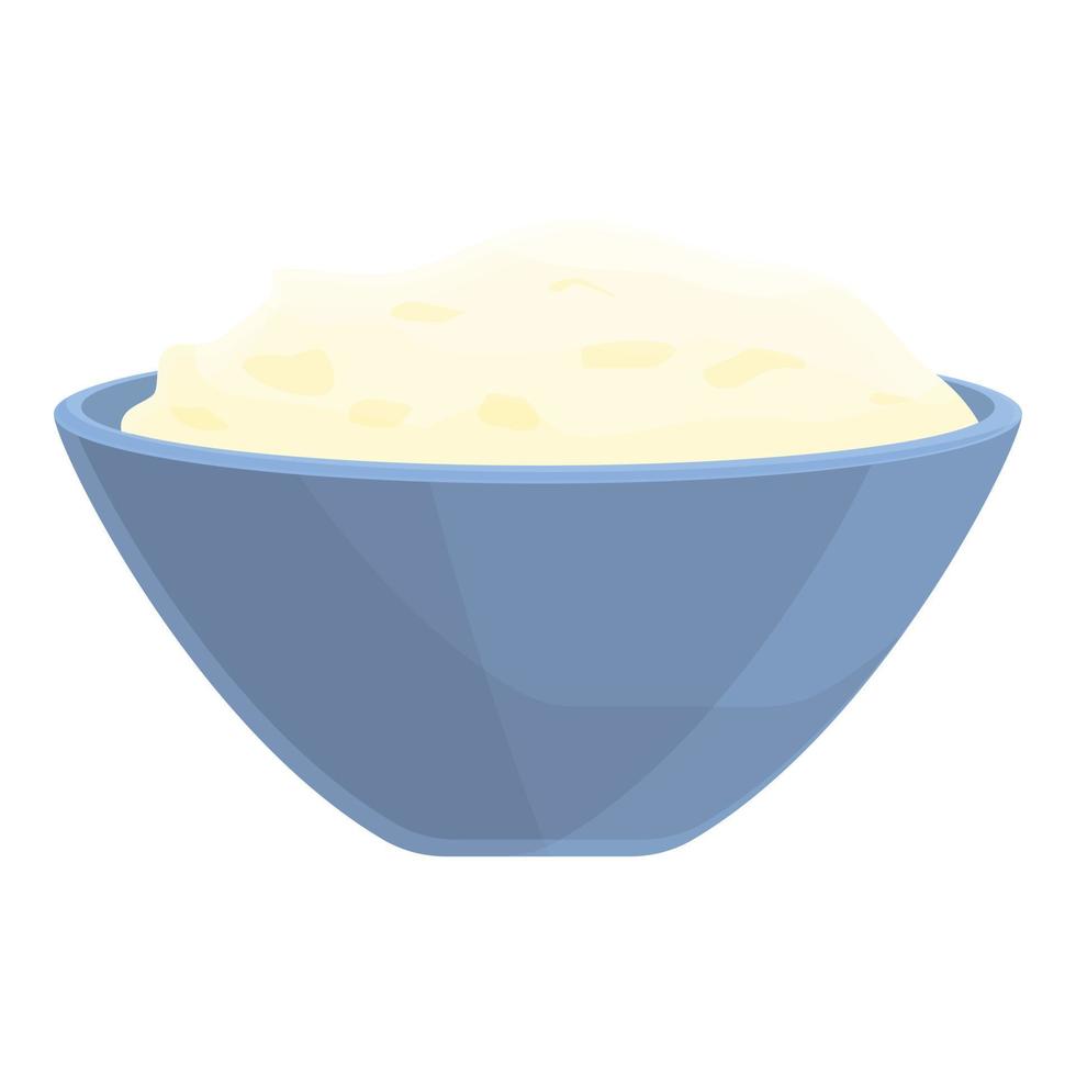 icône de bol de riz, style cartoon vecteur