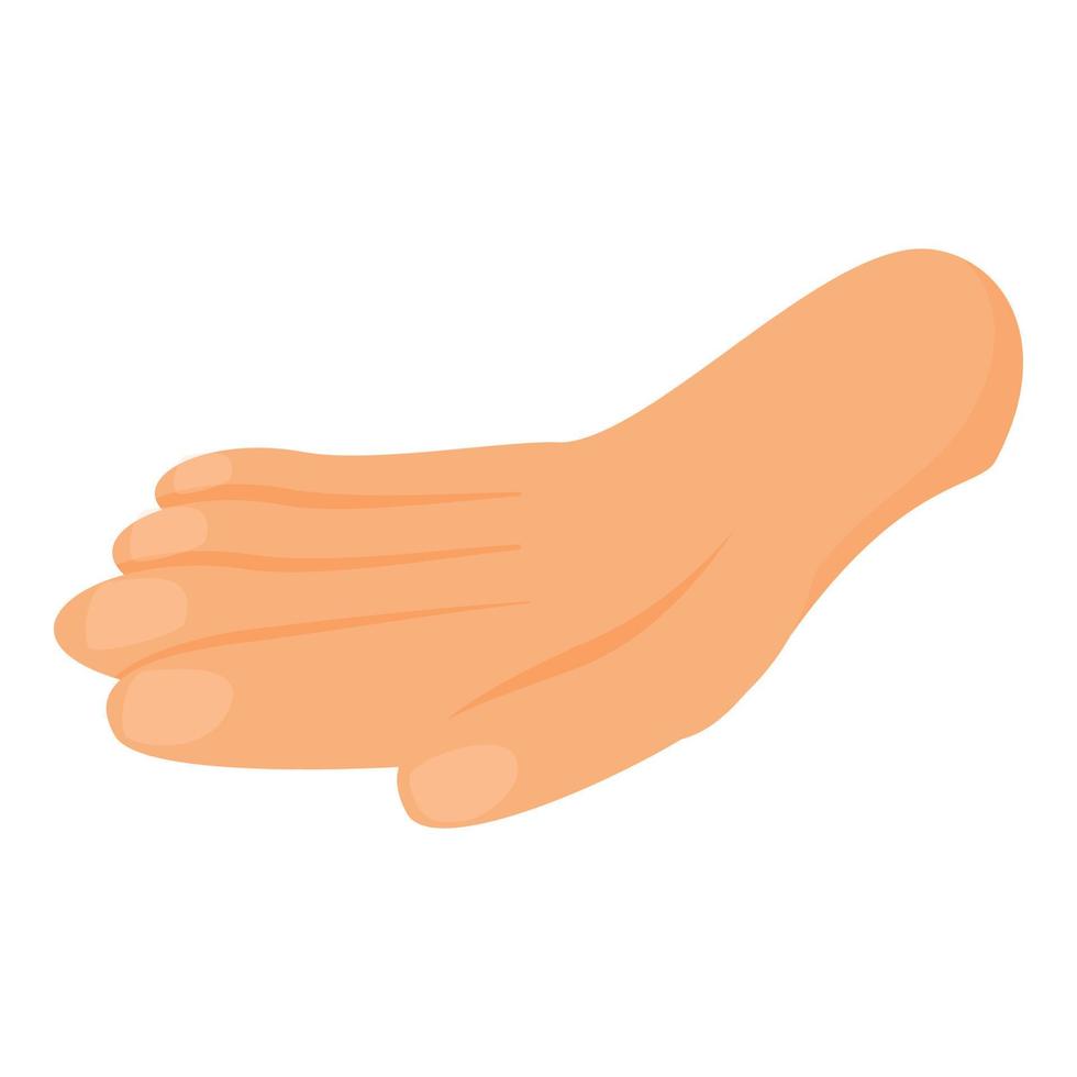 icône de geste de la main relaxante, style cartoon vecteur