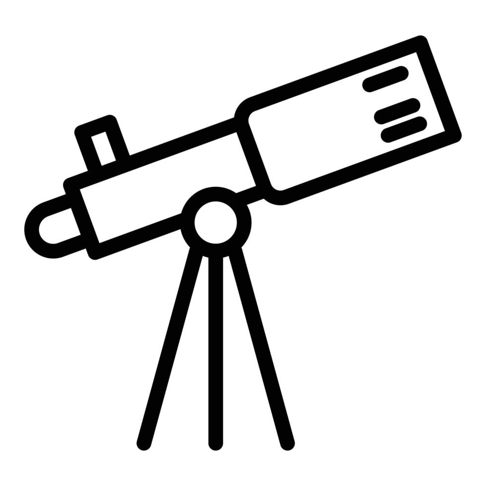 icône de télescope spatial, style de contour vecteur