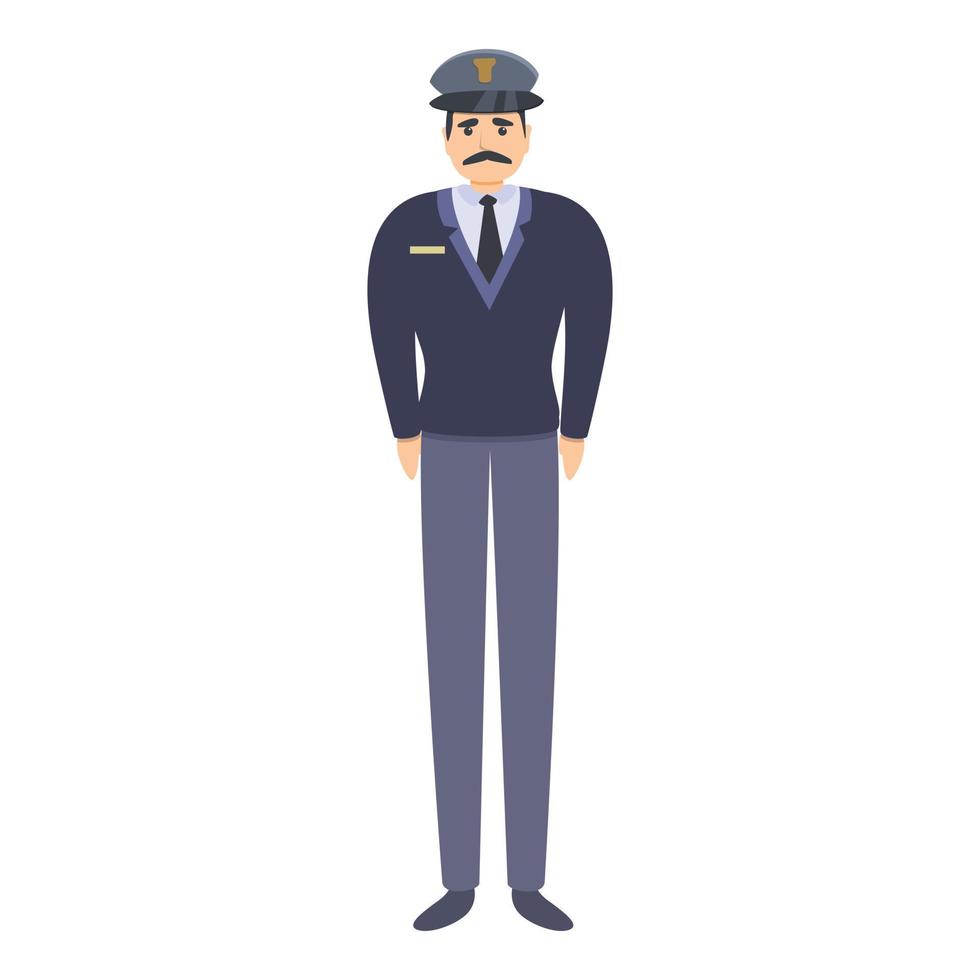 icône de l'uniforme militaire de la police, style cartoon vecteur