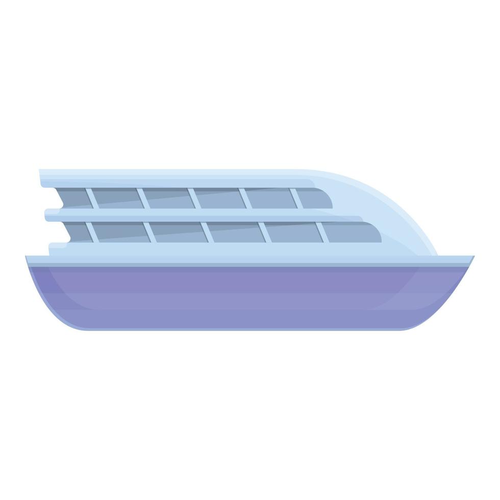 icône de ferry fluvial, style cartoon vecteur