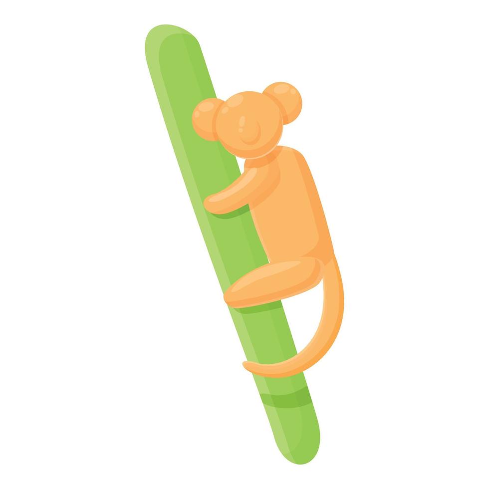 vecteur de dessin animé amusant ballon singe icône. jouet animal