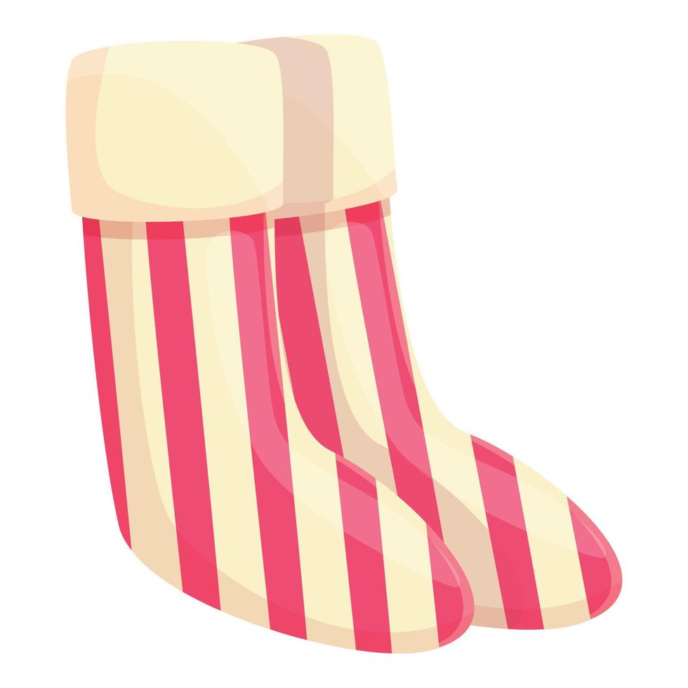 vecteur de dessin animé d'icône de chaussette de Noël. joli pied