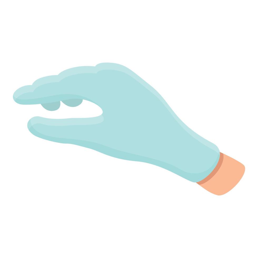 icône de gants médicaux anti-poussière, style cartoon vecteur