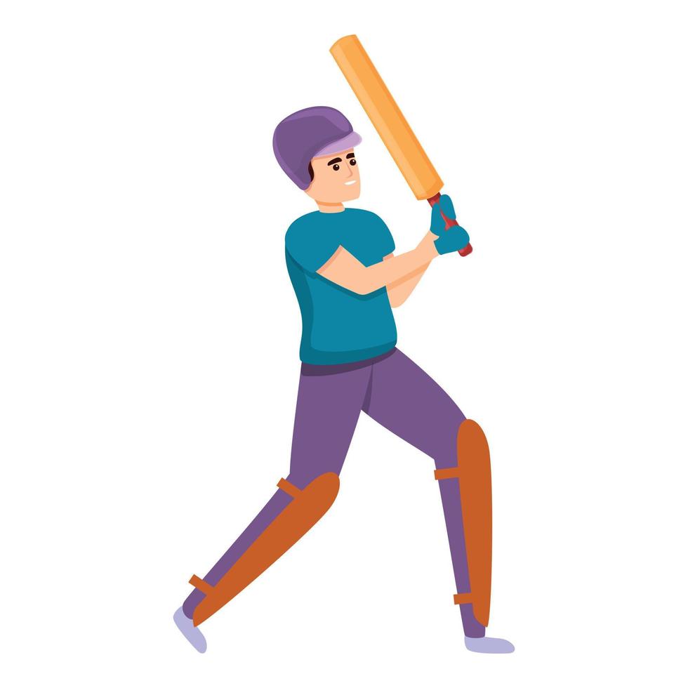 icône de batte de cricket enfant, style cartoon vecteur