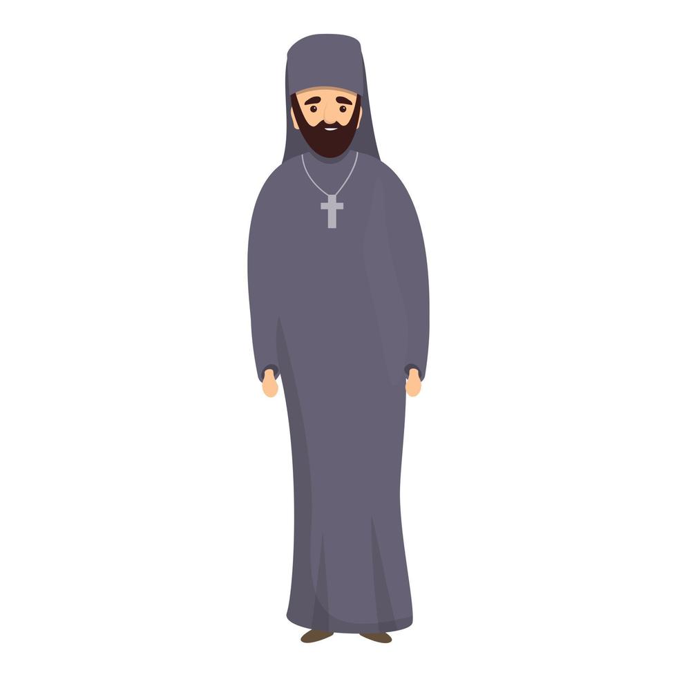 icône de prêtre religieux, style cartoon vecteur