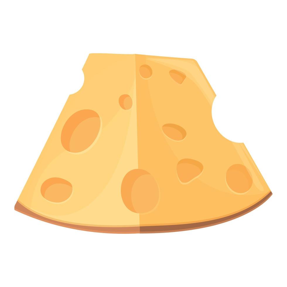 vecteur de dessin animé d'icône de fromage français. cheddar suisse