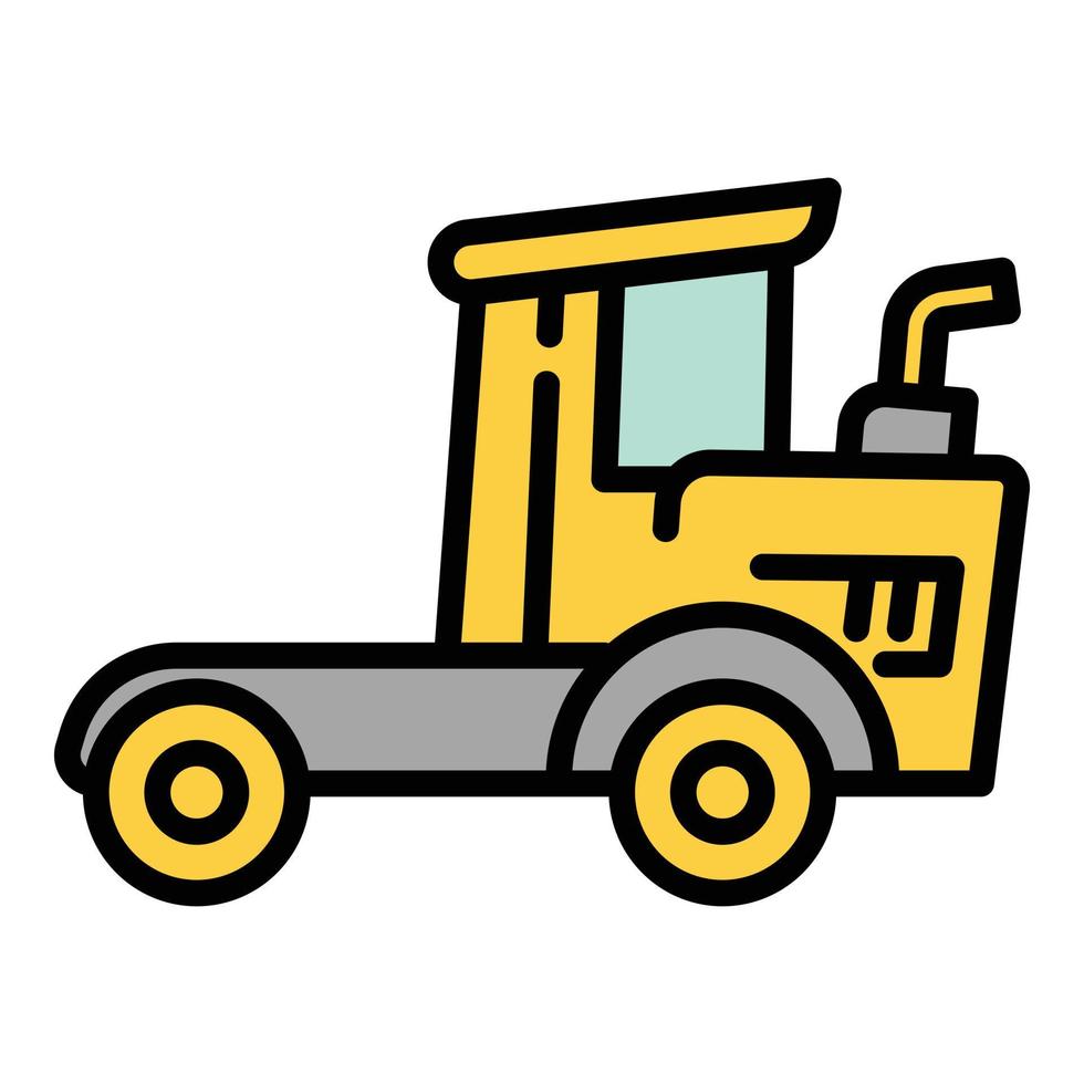 vecteur de contour d'icône de machines agricoles. tracteur agricole