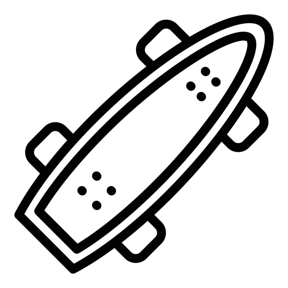 icône de skateboard de ville, style de contour vecteur