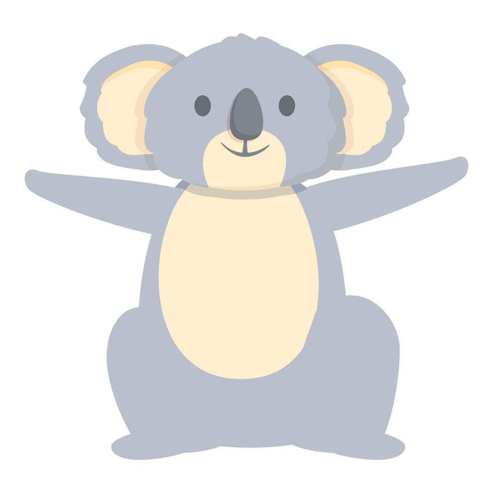 vecteur de dessin animé icône koala heureux. ours animal