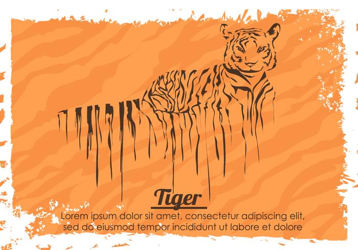 Peint vecteur Dripping Tiger avec des rayures