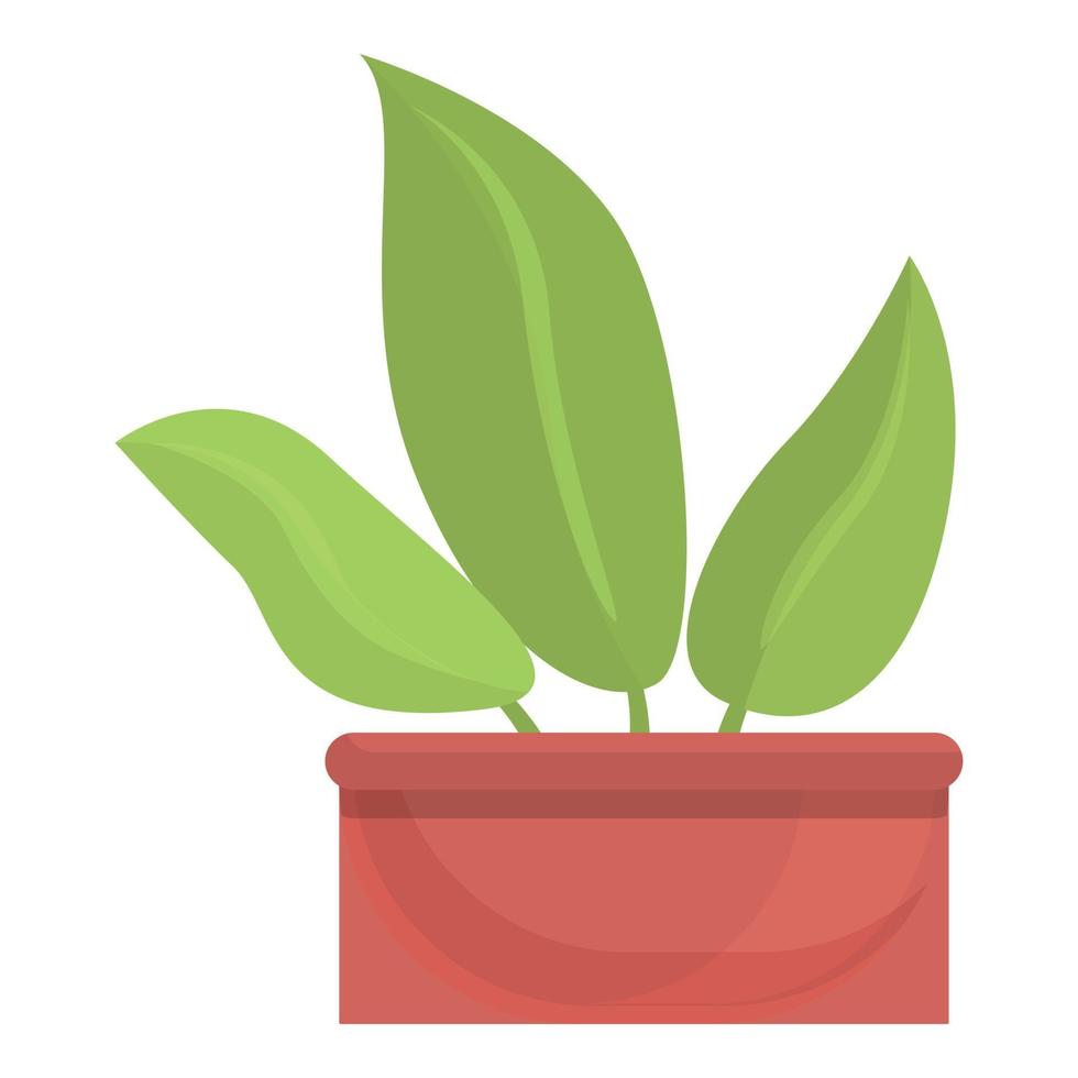 icône de pot de plante de chambre, style cartoon vecteur