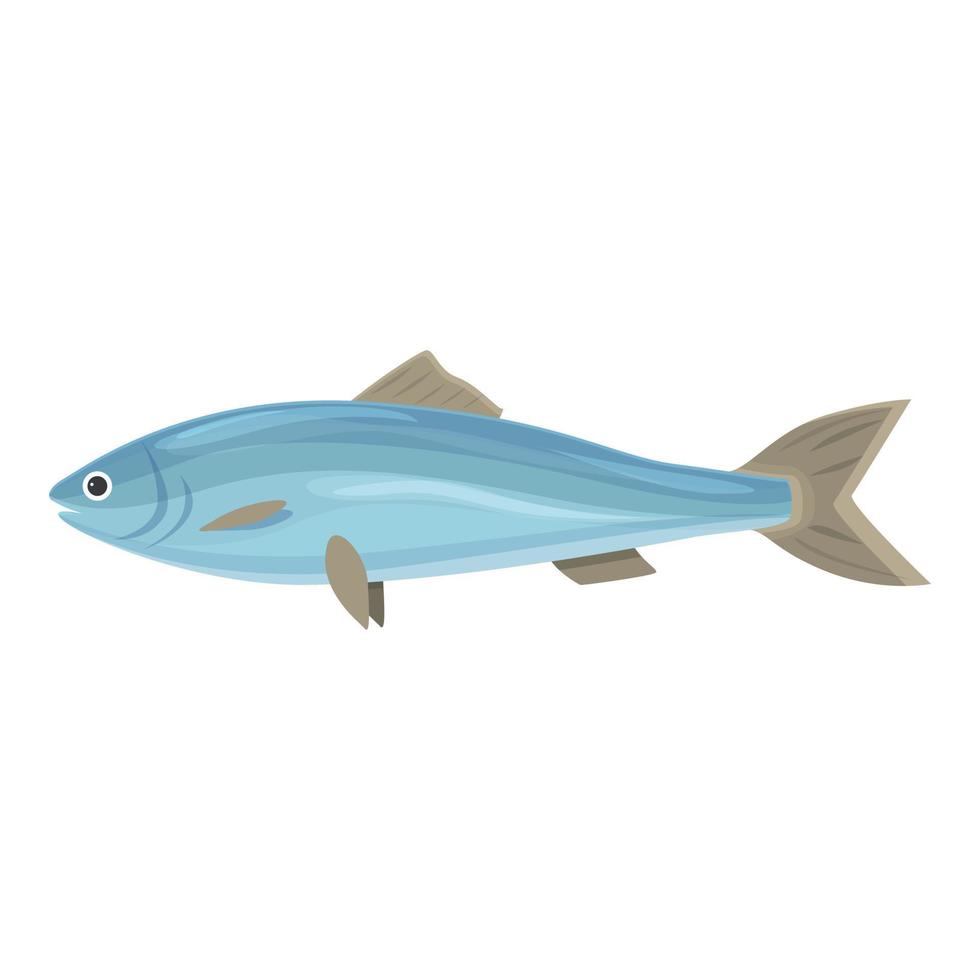 vecteur de dessin animé d'icône de poisson sardine. hareng de mer