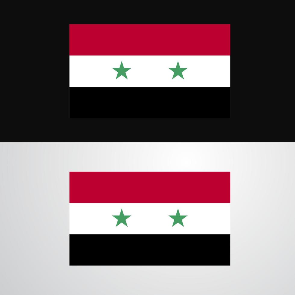conception de bannière drapeau syrie vecteur