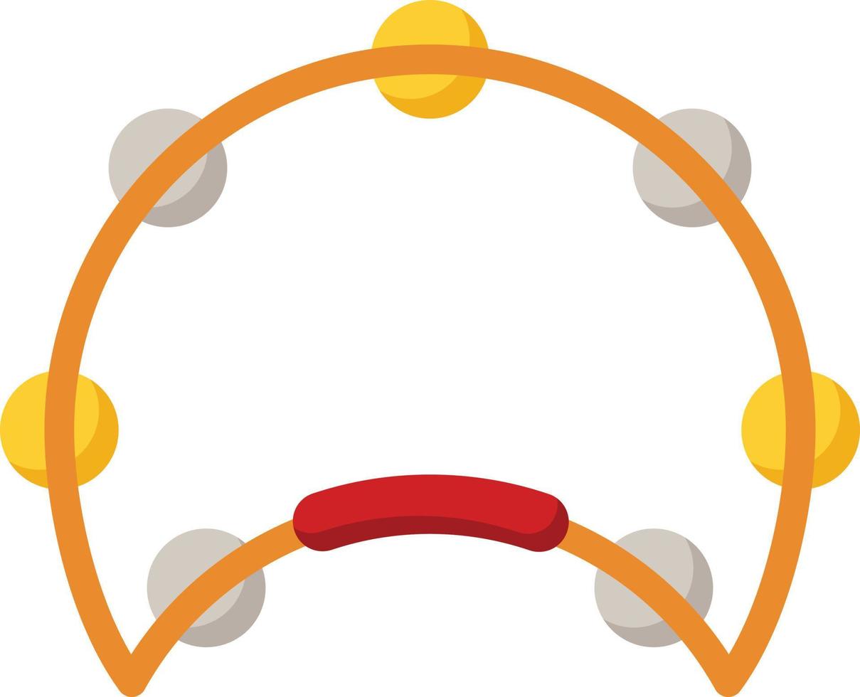 instrument de musique musique tambourin - icône plate vecteur