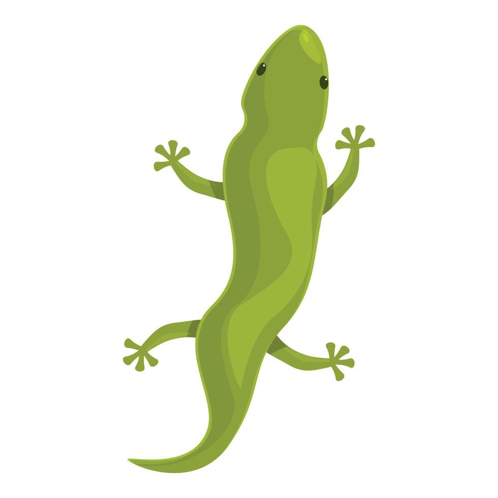 vecteur de dessin animé d'icône sauvage de reptile vert. lézard gecko
