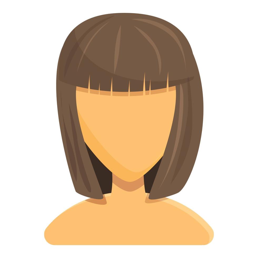 icône de cheveux de femmes en bonne santé, style cartoon vecteur