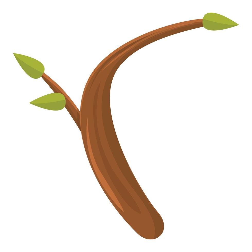 icône de branche verte d'arbre, style cartoon vecteur