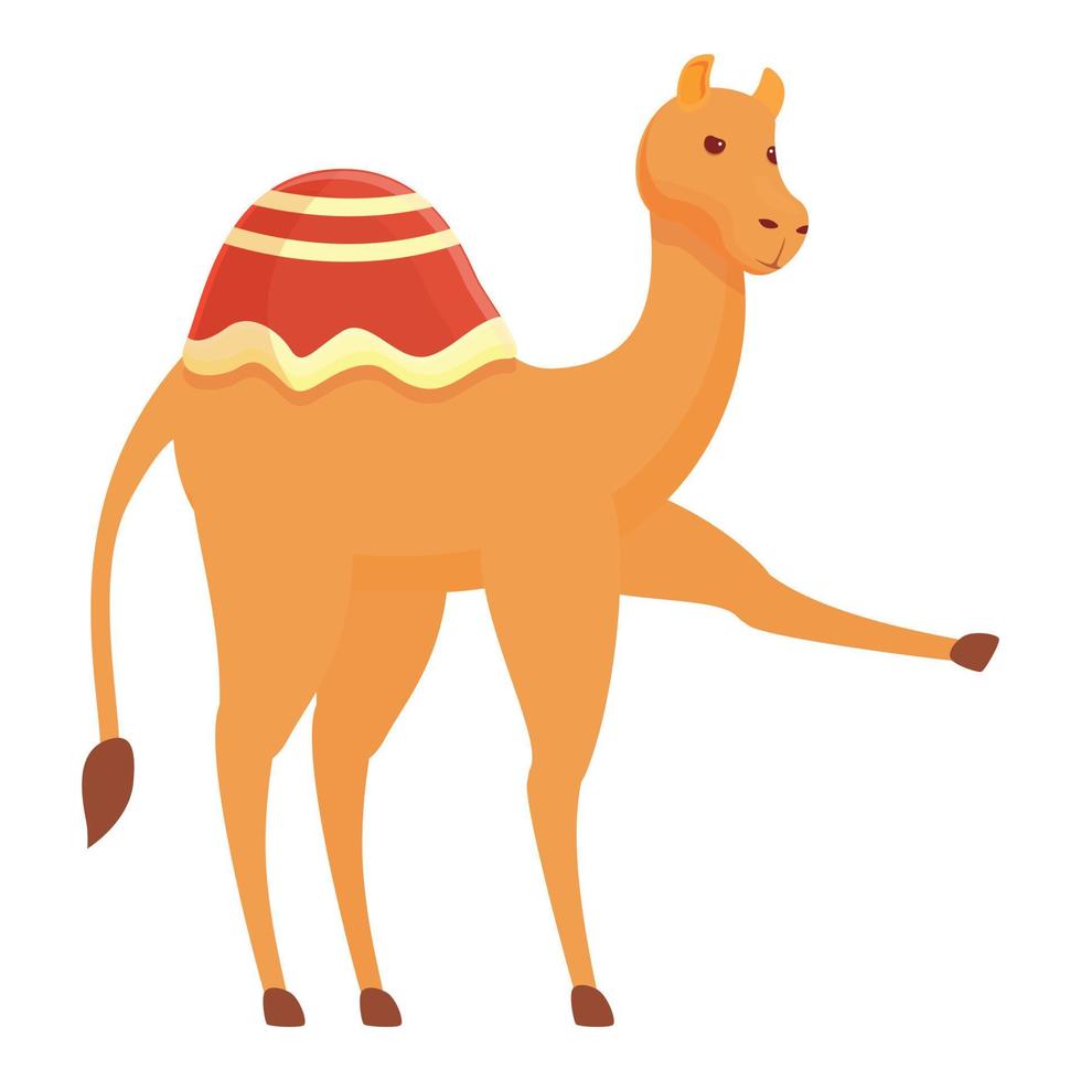 icône de chameau de poussière, style cartoon vecteur