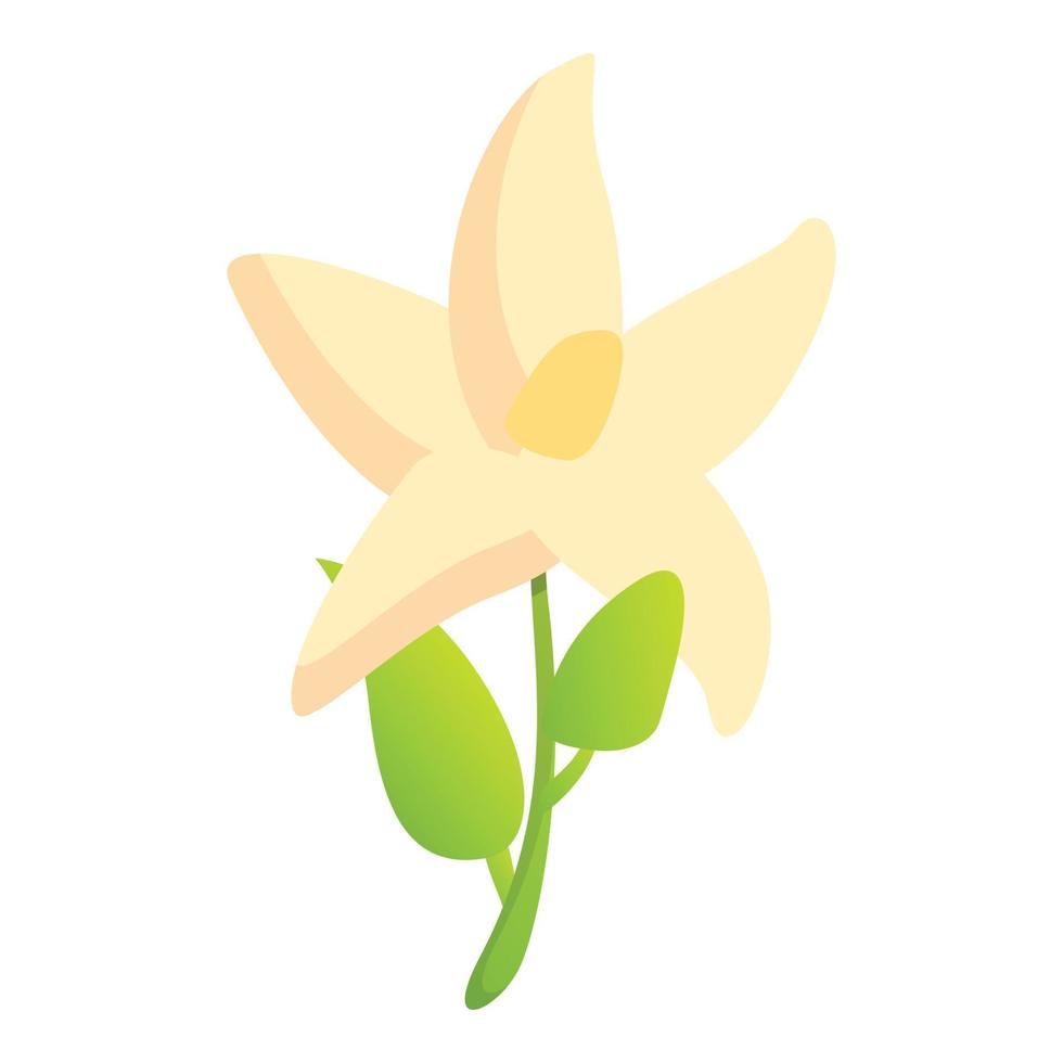 icône de fleur de bergamote, style cartoon vecteur