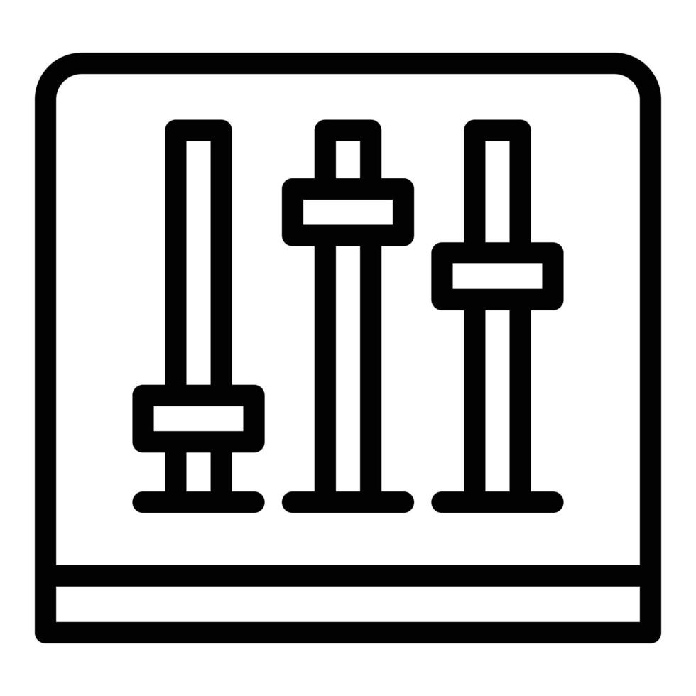 icône de contrôle du volume, style de contour vecteur