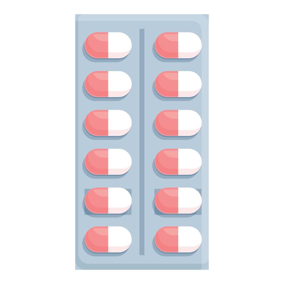 vecteur de dessin animé d'icône de pack antidépresseur. médicament pilule