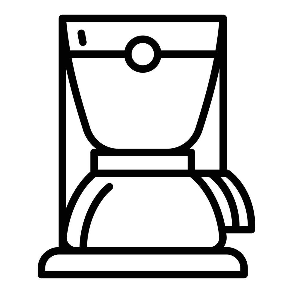 icône d'équipement de café, style de contour vecteur