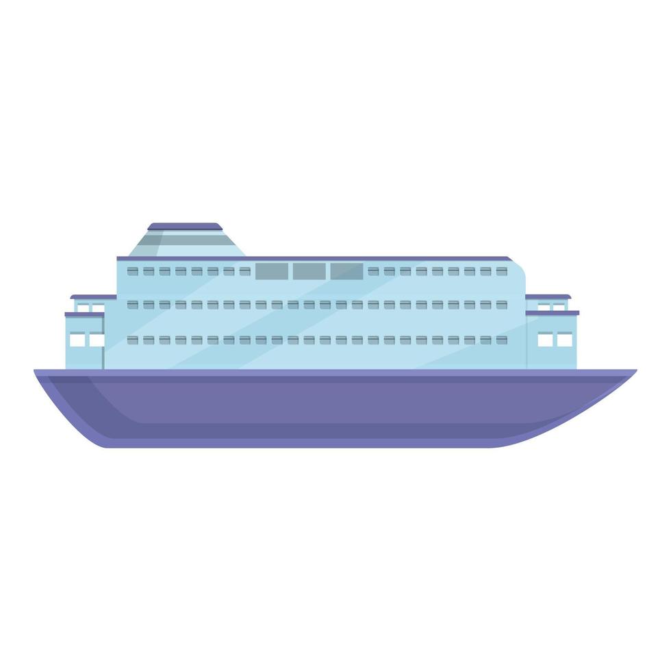 icône de paquebot de croisière de vacances, style cartoon vecteur