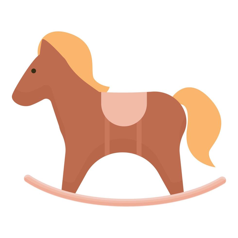 vecteur de dessin animé d'icône de cheval à bascule. Magasin de jouets