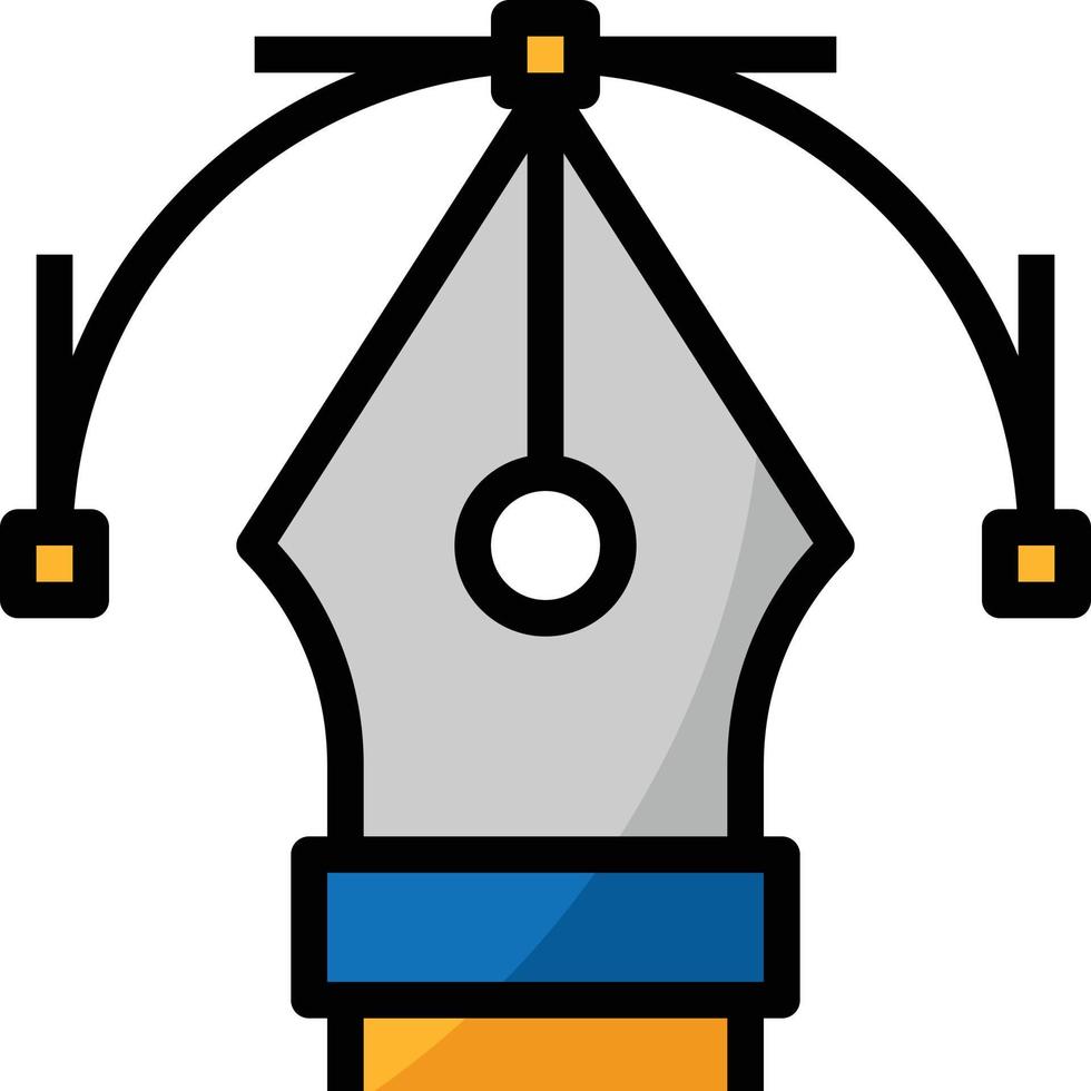 création de dessin vectoriel - icône de contour rempli