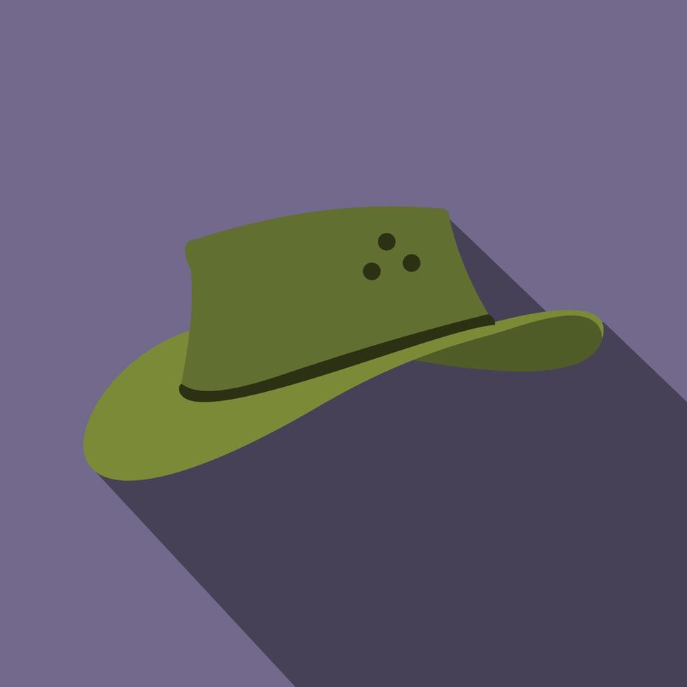 icône de chapeau de cow-boy, style plat vecteur