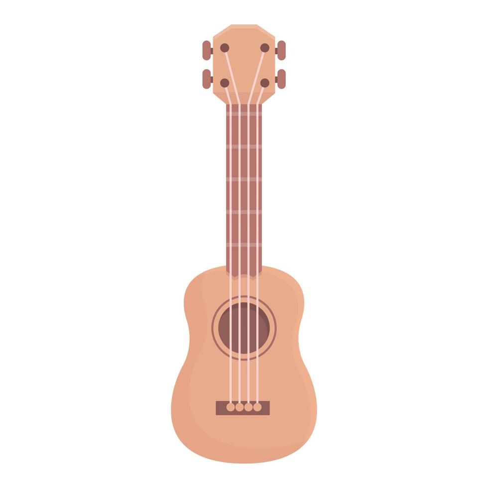 vecteur de dessin animé d'icône de guitare acoustique. art du ukulélé