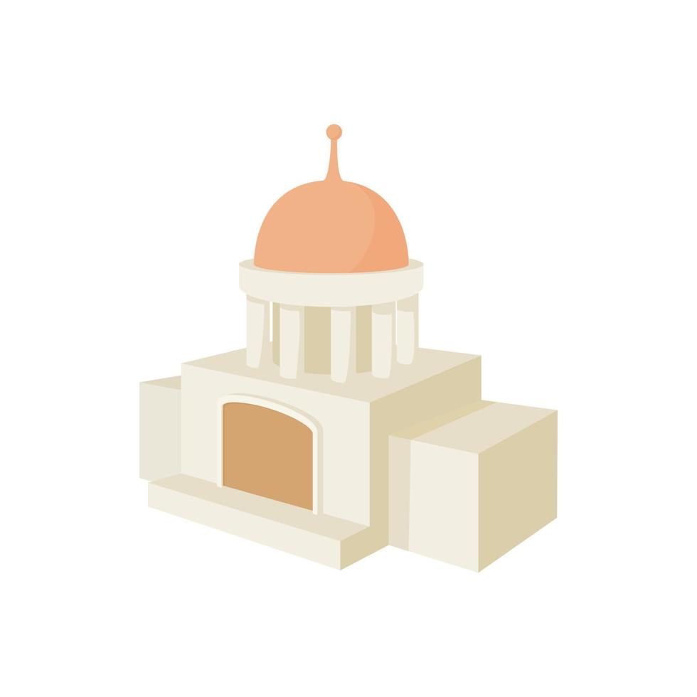 icône de bâtiment de temple, style cartoon vecteur
