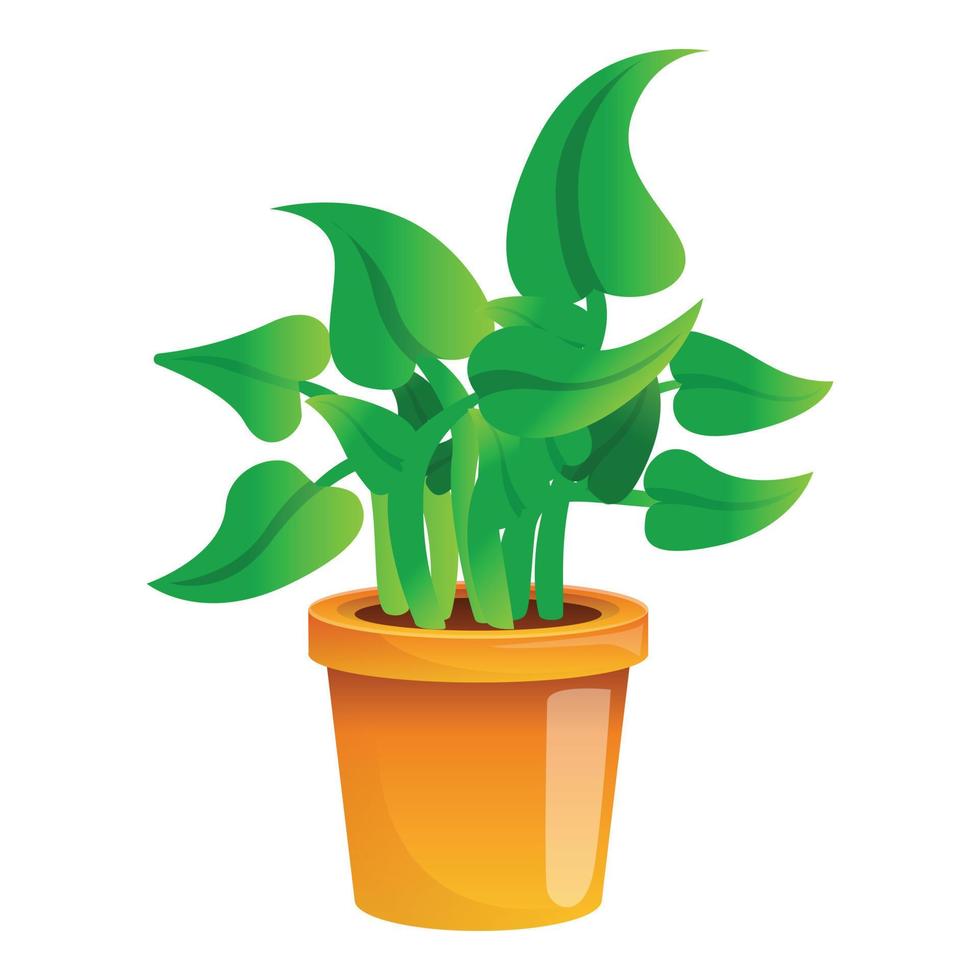 icône de plante d'intérieur botanique, style cartoon vecteur