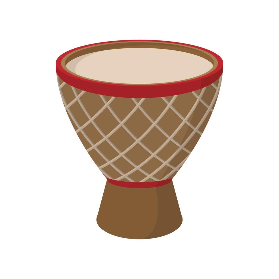 icône de tambour ethnique australien, style cartoon vecteur