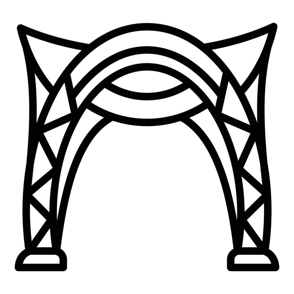 icône de canopée, style de contour vecteur