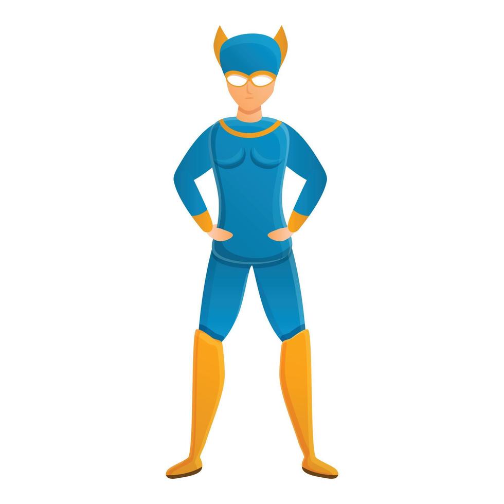 icône de costume de super-héros, style cartoon vecteur