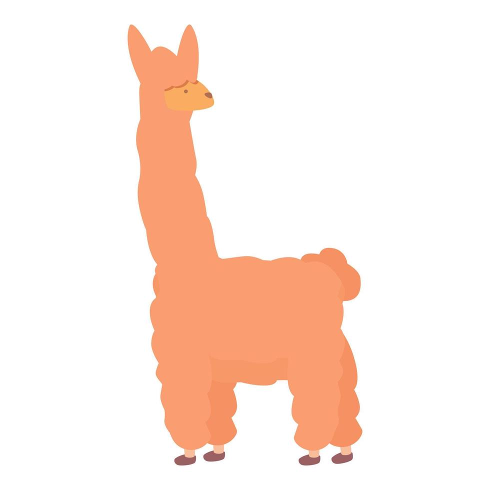 vecteur de dessin animé d'icône de lama. lama mignon