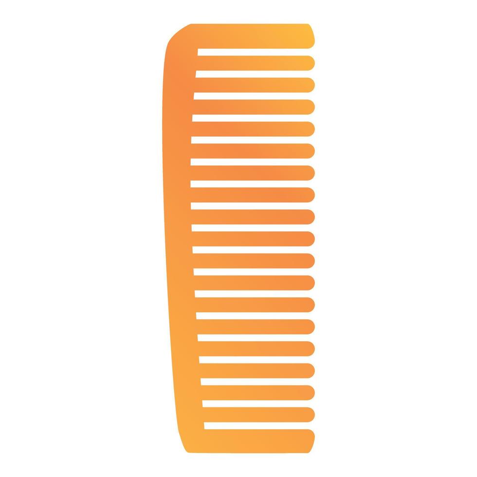 icône de peigne à cheveux en plastique, style cartoon vecteur