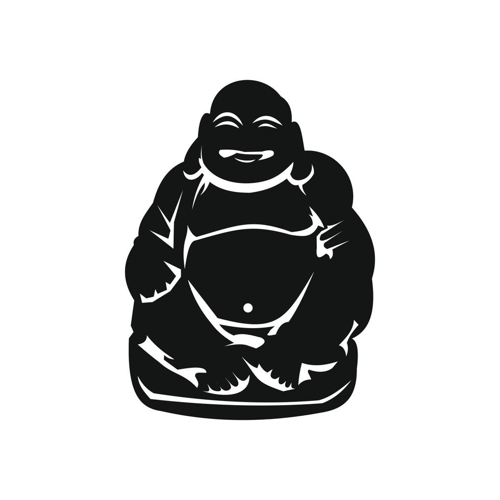 hotei ou budai, icône japonaise netsuke vecteur