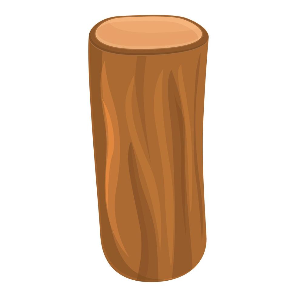 icône de tronc d'arbre matériel, style cartoon vecteur