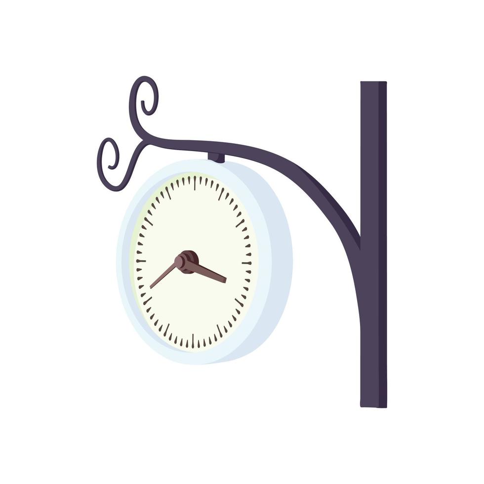 icône de l'horloge de la station, style cartoon vecteur