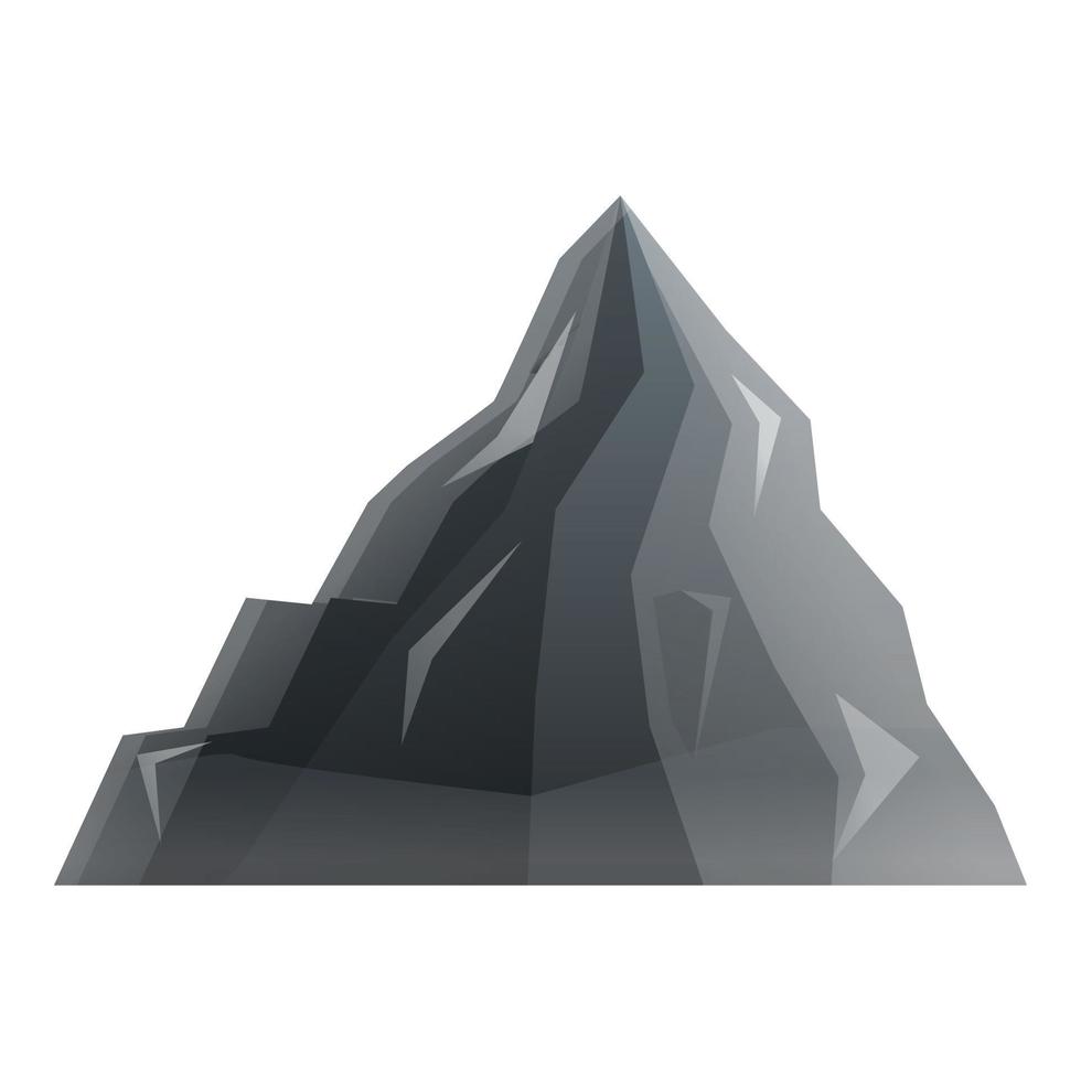 icône de montagne de charbon, style cartoon vecteur