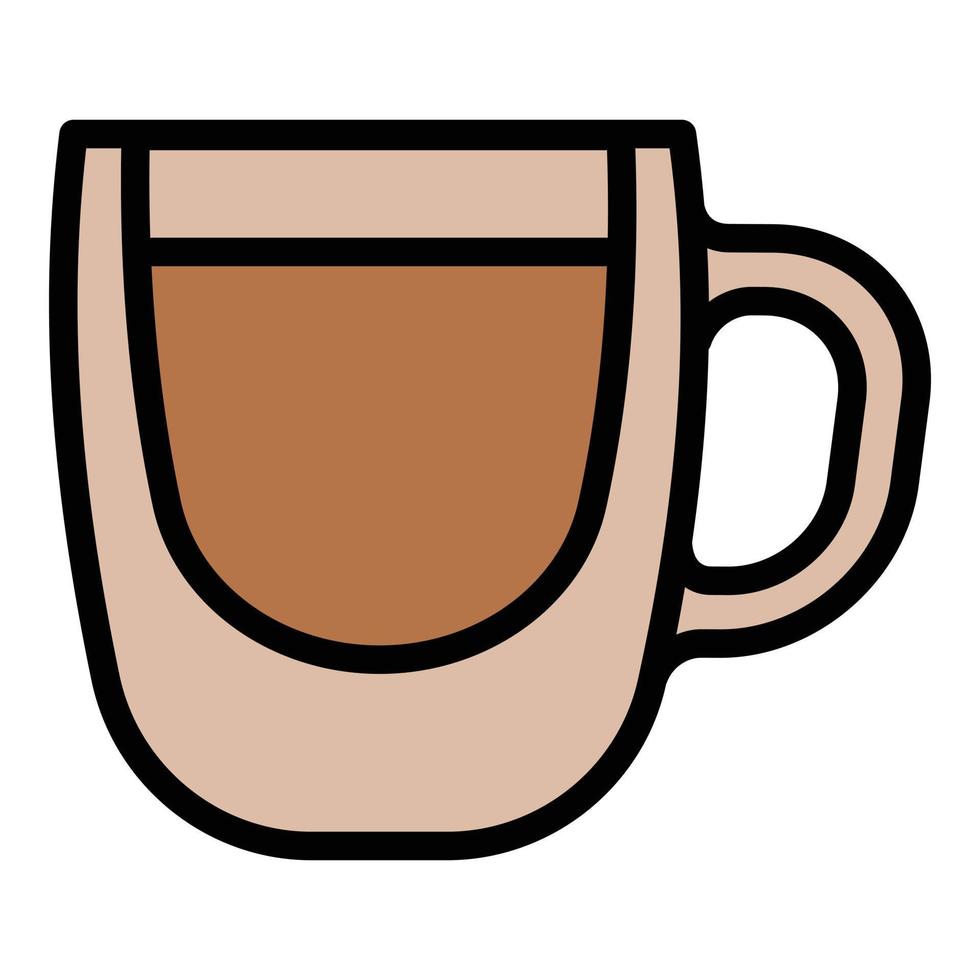 vecteur de contour d'icône de tasse de café. café barista